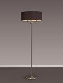 Banham Floor Lamp with 3 Lights Nickel & Black