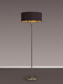 Banham Floor Lamp with 3 Lights Nickel & Black