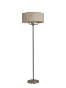 Banham Floor Lamp with 3 Lights Nickel & Ivory