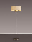 Banham Floor Lamp with 3 Lights Nickel & Ivory