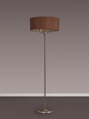 Banham Floor Lamp with 3 Lights Nickel & Cocoa