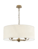 Banham Pendant  Light with 5 Lights  Gold & Ivory