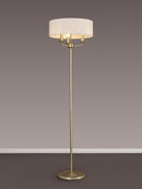 Banham Floor Lamp with 3 Lights  Gold & White