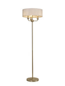 Banham Floor Lamp with 3 Lights  Gold & White