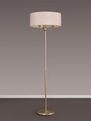 Banham Floor Lamp with 3 Lights  Gold & Nude