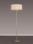 Banham Floor Lamp with 3 Lights  Gold & Nude