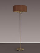 Banham Floor Lamp with 3 Lights  Gold & Cocoa