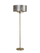 Banham Floor Lamp with 3 Lights - Gold with Silver