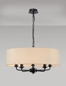 Banham Pendant Light with 5 Lights Black & Ivory