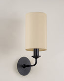 Banham Wall Lamp 1 Light Black - Ivory