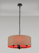 Banham Pendant Light with 3 Lights Black Gold & Ruby