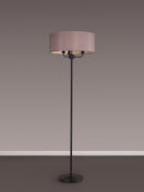 Banham Floor Lamp with 3 Lights  Matt Black & Taupe