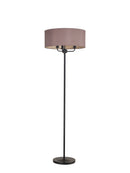 Banham Floor Lamp with 3 Lights  Matt Black & Taupe