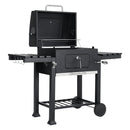 Livingandhome Carbon Steel BBQ Cooker Grill Mobile Stove Cooker