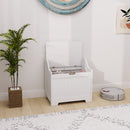 HOMCOM Storage Trunk with Safety Hinge for Living Room, 56.4cm