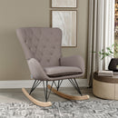 Livingandhome Light Brown Terry Cloth Rocking Chair