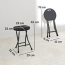 Outsunny Folding Stool Set of 4, Decorative Garden Stool Set
