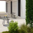 Outsunny Folding Stool Set of 4, Decorative Garden Stool Set