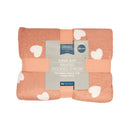 Lewis's Printed Hooded Throw - Blush Heart