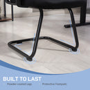 HOMCOM Meeting Office Chair, Mesh Reception Chair with Sled Base, Black