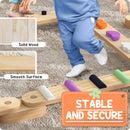 AIYAPLAY Wooden Balance Beam for Kids 3-8 Years Indoor Outdoor Use