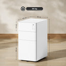 Vinsetto Steel Filing Cabinet with Lock and Wheels for Home Office