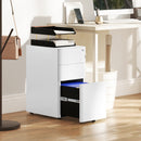 Vinsetto Steel Filing Cabinet with Lock and Wheels for Home Office