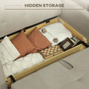 HOMCOM 2 Seater Sofa Bed Convertible Bed Settee w/ 2 Cushions