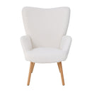 Livingandhome Modern Sherpa Fleece Leisure Chair