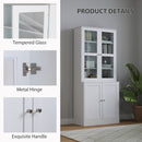 HOMCOM Modern Bookcase Display Storage Cabinet w/ Doors Adjustable Shelves