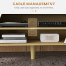 HOMCOM TV Unit Cabinet For TVs Up To 65 Inch TV Stand With Shelves, Oak