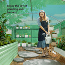 Outsunny Polytunnel Greenhouse with 3 Roll-up Doors, Green