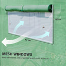 Outsunny Polytunnel Greenhouse with 3 Roll-up Doors, Green