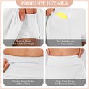 High Waisted Pleated Tennis Skirt With Pockets - White