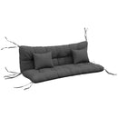 Outsunny Outdoor Back And Seat Cushion With Pillows, No Swing