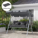 Outsunny Outdoor Back And Seat Cushion With Pillows, No Swing