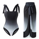 Tummy Control Swimsuit With Cover Up Skirt