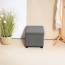 HOMCOM 40 cm Ottoman Storage Box with Removable Lid, Foot Rest