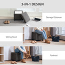 HOMCOM 40 cm Ottoman Storage Box with Removable Lid, Foot Rest