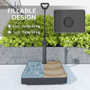 Outsunny Garden Parasol Base Parasol Stand, Sand/Water Filled, Black