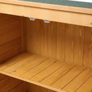 TheHotSale Outdoor Solid Wood Storage Cabinet Garden Tool Shed
