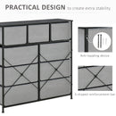 HOMCOM 9 Drawers Storage Chest Dresser Organizer Unit w/ Foldable Bin