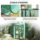 Outsunny 3 Tier Mini Greenhouse with PE Cover, Roll-Up Door, White