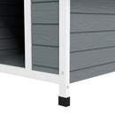 PawHut Dog Kennel Outdoor Dog House w/ Removable Floor, for Large Dogs, Grey