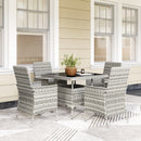 Outsunny 4 Seater Rattan Garden Furniture Set with Cushion