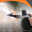 HOMCOM Handheld Steam Cleaner Multi-purpose Steamer W/ 9 Pieces Accessory Grey
