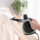 HOMCOM Handheld Steam Cleaner Multi-purpose Steamer W/ 9 Pieces Accessory Grey