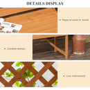 Outsunny Arch Pergola Garden Bench, Wooden Garden Arbour with Seat, Brown