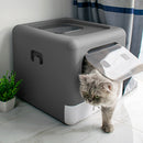 KidKid Full Enclosed Cat Litter Box In Grey