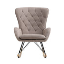 Livingandhome Light Brown Terry Cloth Rocking Chair